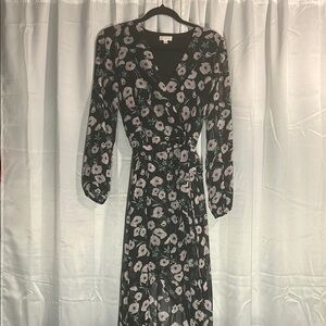 Floral Black Dress